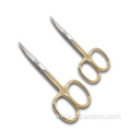 Wholesale Beauty Personal Makeup Scissors Small Gold Stainless Steel Trimming Scissors